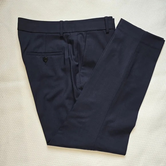 Theory Navy Trousers - Women's Tailored Dress Pants - Picture 1 of 6